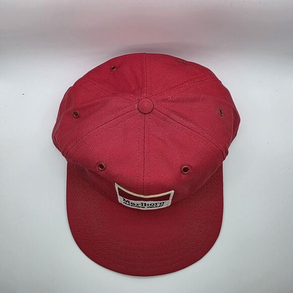 Vintage Marlboro Racing Team Hat Cap Snapback Red Made in USA - Picture 3 of 7